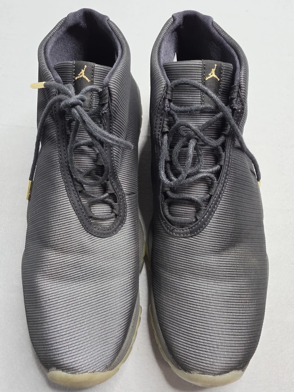Jordan Future Black 3M 656503-011 2014 Mid Top Sneakers Lace Up Men Size 10